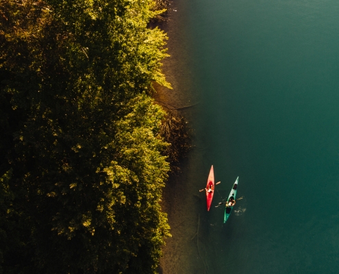 Mit dem Kajak am Faaker See