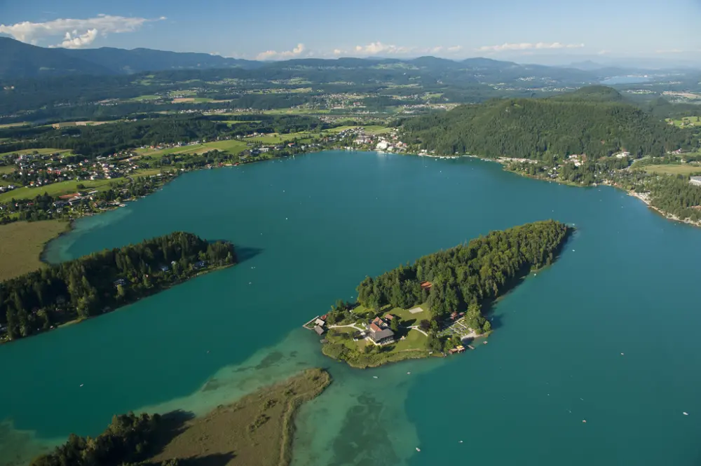 Faaker See Luftaufnahme von oben